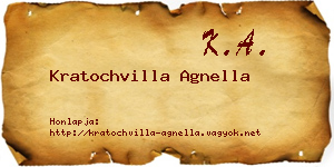 Kratochvilla Agnella névjegykártya